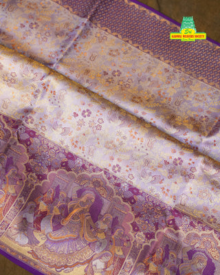 EXCLUSIVE KANCHIPURAM PURE SILK TISSUE MEENA SAREE