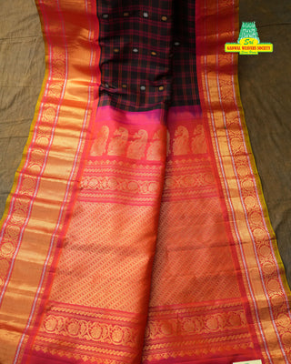 GADWAL PURE SILK HANDLOOM JACQUARD BORDER SAREE