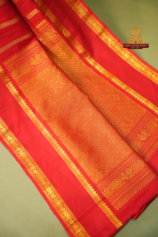GADWAL PURE SILK HANDLOOM GAP BORDER SAREE