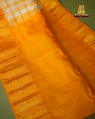 GADWAL PURE SILK CHECKS HANDLOOM SAREE