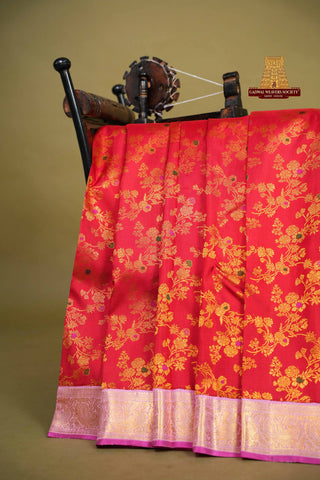 KANCHIPURAM PURE SILK HANDLOOM BROCADE SAREE