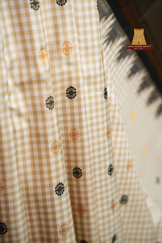 GADWAL PURE SILK GINGHAM CHECKS HANDLOOM SAREE