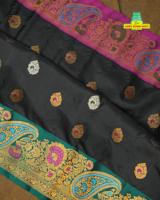 GADWAL PURE SILK GANGA JAMUNA MEENAKARI SAREE