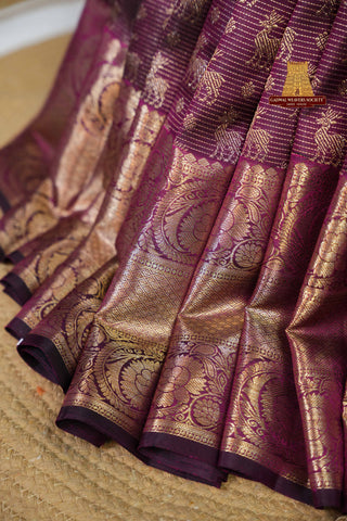 KANCHIPURAM PURE SILK HANDLOOM BROCADE SAREE