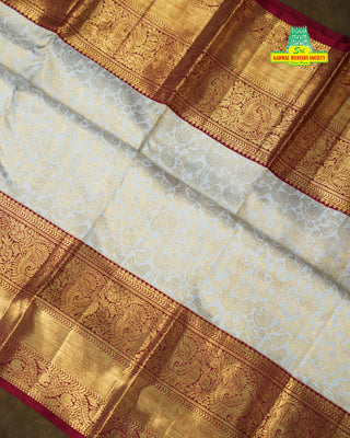 KANCHIPURAM DOUBLE WARP BROCADE PURE SILK SAREE