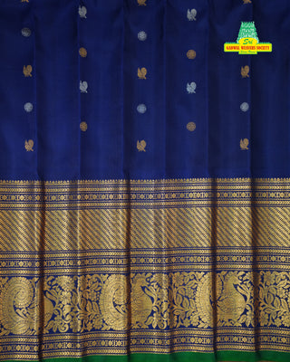 GADWAL PURE SILK BROCADE KUTTU BORDER HANDLOOM SAREE