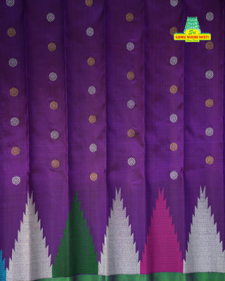 GADWAL PURE SILK TEMPLE BORDER HANDLOOM SAREE