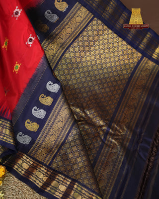 GADWAL PURE SILK EQUAL BORDER HANDLOOM SAREE