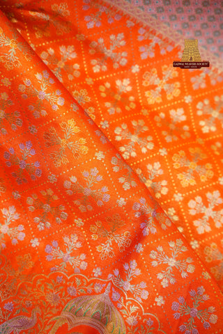 BRIDAL KANCHIPURAM PURE SILK HANDLOOM BROCADE SAREE