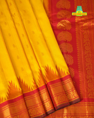 PURE HANDLOOM GADWAL SILK WITH TRADITIONAL BORDER