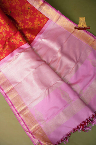 KANCHIPURAM PURE SILK HANDLOOM BROCADE SAREE