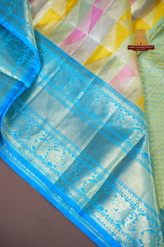 KANCHIPURAM PURE SILK TISSUE HANDLOOM SAREE