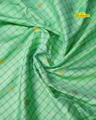 GADWAL PURE SILK GAP BORDER CHECKS BUTTA SAREE