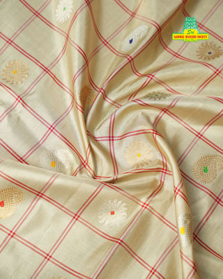 GADWAL PURE SILK HANDLOOM SAREE WITH GANGA JAMUNA BORDER