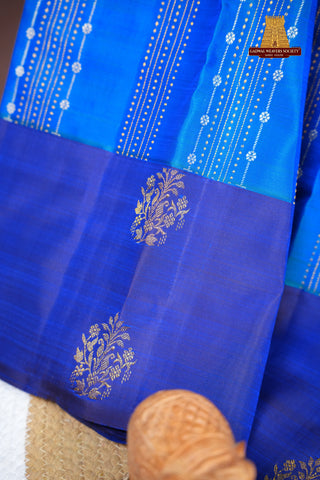 BORDER BUTTA KANCHI PURE SILK WITH ELEGENT STRIPES
