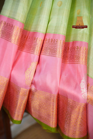 EXCLUSIVE GADWAL PURE SILK GAP BORDER HANDLOOM SAREE