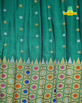 GADWAL PURE SILK TURNING BORDER MEENA BUTTA SAREE