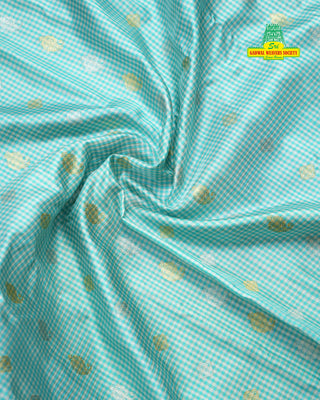GADWAL PURE SILK GAP BORDER BUTTA HANDLOOM SAREE