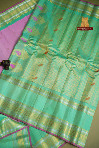 GADWAL PURE SILK GAP BORDER HANDLOOM SAREE