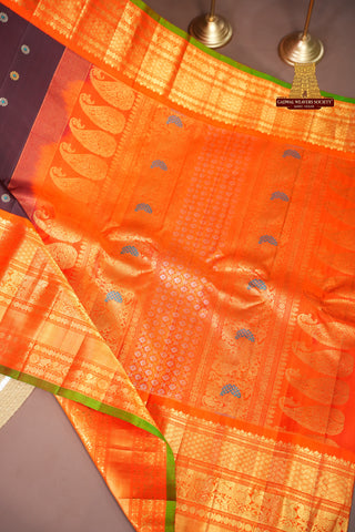 GADWAL PURE SILK HANDLOOM SAREE WITH KUTTU BORDER