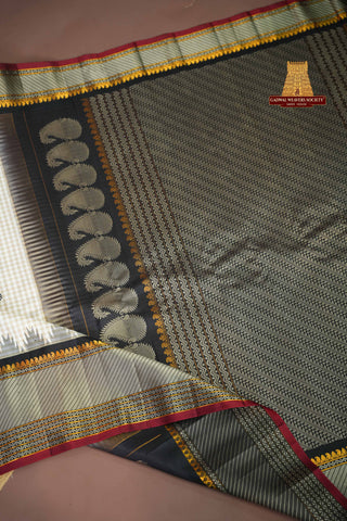 GADWAL PURE SILK GINGHAM CHECKS HANDLOOM SAREE