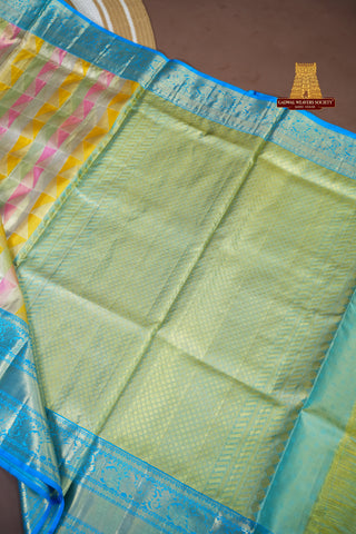 KANCHIPURAM PURE SILK TISSUE HANDLOOM SAREE
