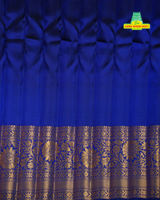 GADWAL PURE SILK HANDLOOM BROCADE SAREE WITH GANGA JAMUNA BORDER
