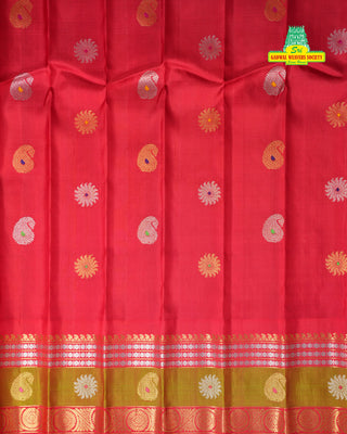 GADWAL PURE SILK HANDLOOM SAREE WITH GANGA JAMUNA BORDER