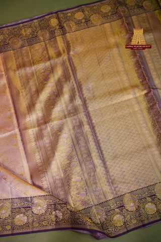 KANCHIPURAM PURE SILK HANDLOOM TISSUE SAREE