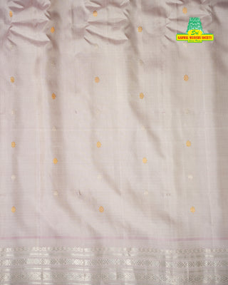 GADWAL PURE SILK SILVER ZARI BORDER SAREE