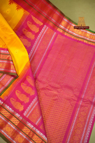 EXCLUSIVE GADWAL PURE SILK HANDLOOM KUTTU BORDER SAREE