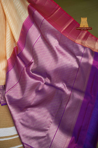 EXCLUSIVE KANCHI KORA SILK SAREE WITH GANGA-JAMUNA BORDER