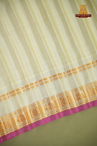 GADWAL PURE SILK GAP BORDER HANDLOOM SAREE