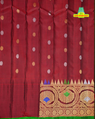GADWAL PURE SILK MAHARANI MEENAKARI BORDER SAREE