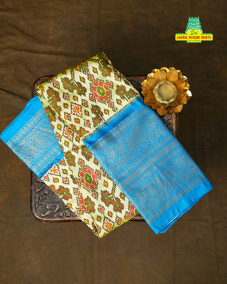 POCHAMPALLY DOUBLE IKKAT PURE SILK HANDLOOM SAREE