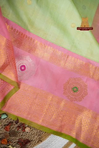 EXCLUSIVE GADWAL PURE SILK GAP BORDER HANDLOOM SAREE