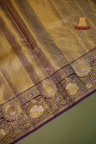KANCHIPURAM PURE SILK HANDLOOM TISSUE SAREE