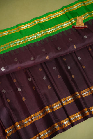 GADWAL PURE SILK GINGHAM CHECKS WITH GANGA JAMUNA SAREE