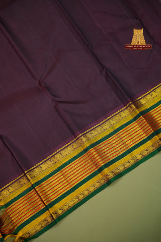 TRADITIONAL KANCHI PURE SILK HANDLOOM SAREE WITH KUTTU BORDER