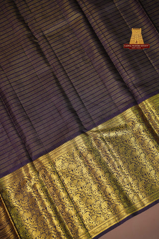 KANCHIPURAM BROCADE PURE SILK HANDLOOM SAREE WITH KUTTU BORDER