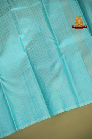 KANCHI PURE SILK TISSUE WITH MULTICOLOUR TEMPLE BORDER SAREE