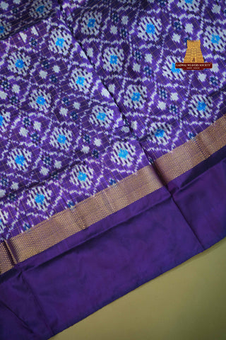 POCHAMPALLY PURE SILK HANDLOOM SAREE WITH GANGA JAMUNA BORDER