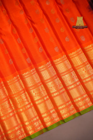 GADWAL PURE SILK HANDLOOM SAREE WITH KUTTU BORDER