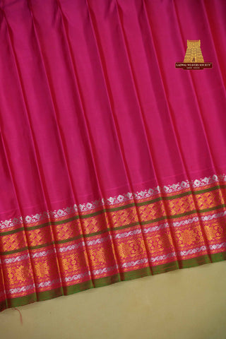 EXCLUSIVE GADWAL PURE SILK HANDLOOM KUTTU BORDER SAREE