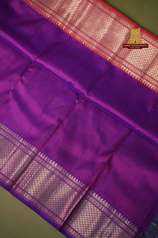 EXCLUSIVE KANCHI KORA SILK SAREE WITH GANGA-JAMUNA BORDER