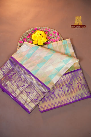 KANCHIPURAM PURE SILK TISSUE HANDLOOM SAREE