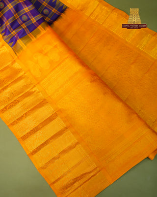 GADWAL PURE SILK CHECKS HANDLOOM SAREE