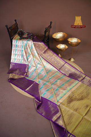 KANCHIPURAM PURE SILK TISSUE HANDLOOM SAREE