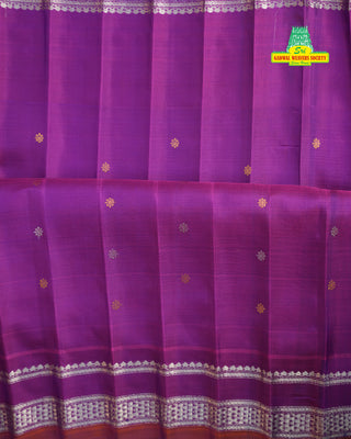GADWAL SILVER ZARI PURE SILK HANDLOOM SAREE