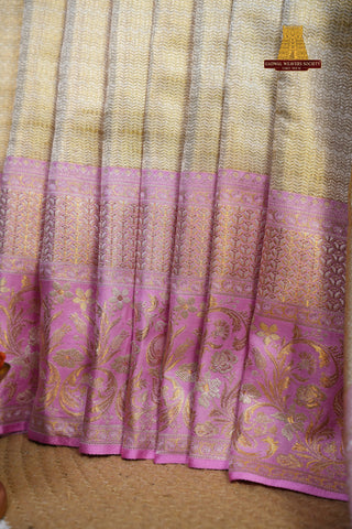 KANCHIPURAM PURE SILK TISSUE BROCADE HANDLOOM SAREE